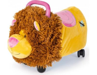 Odrážedlo Funny Wheels Rider Ride-On lvíček 50 cm plyšový růžový