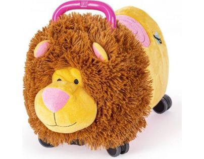 Odrážedlo Funny Wheels Rider Ride-On lvíček 50 cm plyšový růžový
