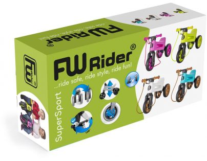 Odrážedlo Funny Wheels Rider SuperSport tyrkys 2v1