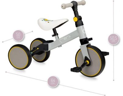 MoMi Loris Odrážedlo 4 v 1 žluté