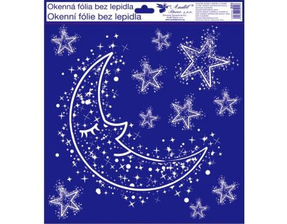 Anděl Okenní fólie 30 x 33,5 cm zimní motivy Měsíc