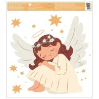 Okenní fólie Andělé 30 x 33,5 cm 2
