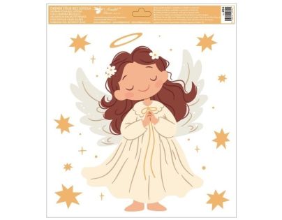 Okenní fólie Andělé 30 x 33,5 cm