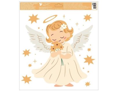 Okenní fólie Andělé 30 x 33,5 cm