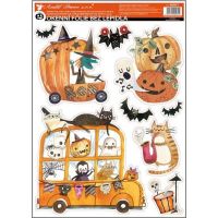 Anděl Okenní fólie Halloween s glitrem 29 x 41 cm č. 2