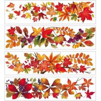 Anděl Okenní fólie Pruh s podzimním listím 59 x 15 cm č. 3 2
