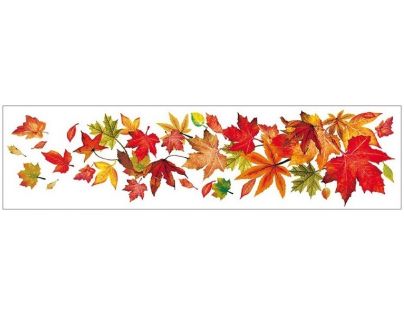Anděl Okenní fólie Pruh s podzimním listím 59 x 15 cm č. 1