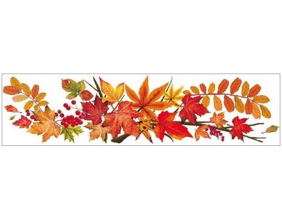 Anděl Okenní fólie Pruh s podzimním listím 59 x 15 cm č. 3