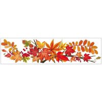 Anděl Okenní fólie Pruh s podzimním listím 59 x 15 cm č. 3