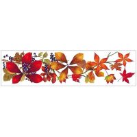 Anděl Okenní fólie Pruh s podzimním listím 59 x 15 cm č. 4