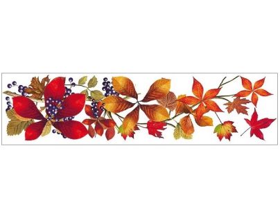 Anděl Okenní fólie Pruh s podzimním listím 59 x 15 cm č. 4