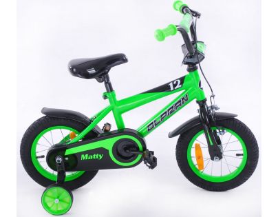 Olpran Dětské kolo Matty 12 zelenočerné