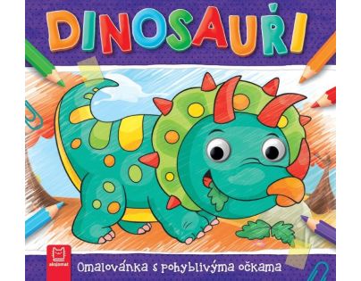 Omalovánka s pohyblivýma očkama – Dinosauři