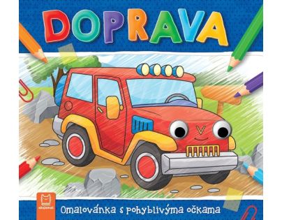 Omalovánka s pohyblivýma očkama – Doprava