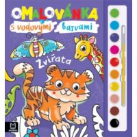 Omalovánka s vodovými barvami. Zvířata