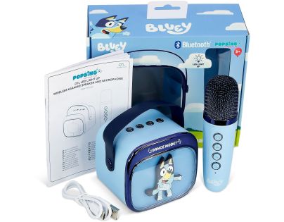 OTL Technologies Bluey PopSing LED Karaoke Speaker with Mic