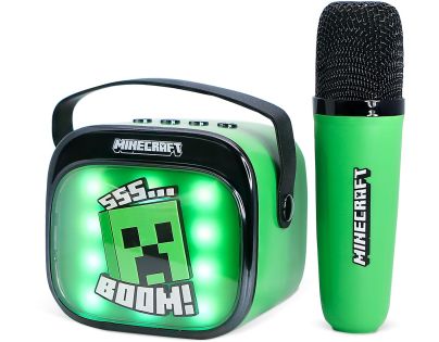 OTL Technologies Minecraft PopSing LED Karaoke Speaker with Mic