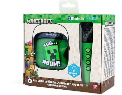 OTL Technologies Minecraft PopSing LED Karaoke Speaker with Mic