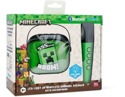 OTL Technologies Minecraft PopSing LED Karaoke Speaker with Mic