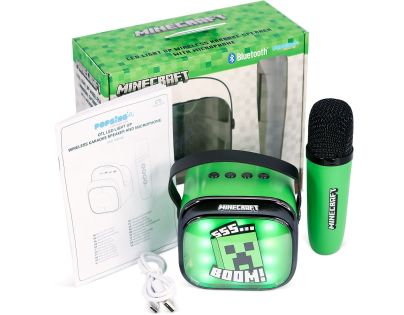OTL Technologies Minecraft PopSing LED Karaoke Speaker with Mic