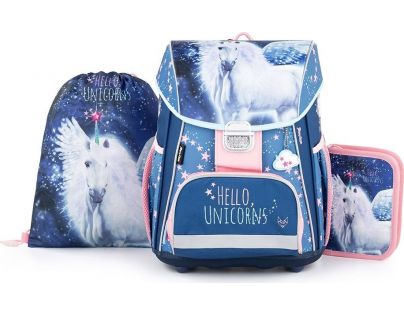 Karton P+P Oxybag Školní set pro prvňáčky 3 dílný Premium unicorn 1