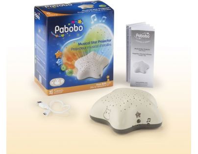 Pabobo Star Projector USB Beige Hippo