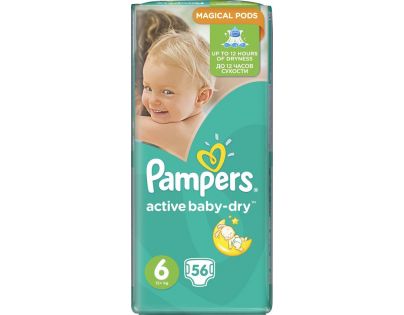 Pampers Active Baby 6 Extra Large 56ks