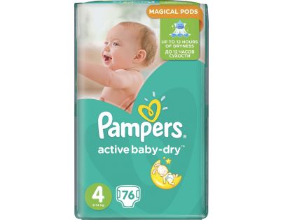 Pampers Active Baby Dry 4 Maxi 76ks