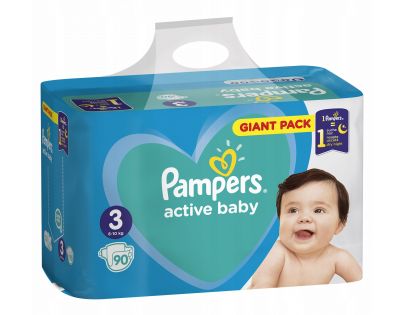 Pampers Active Baby Giant Pack S3+ 90ks