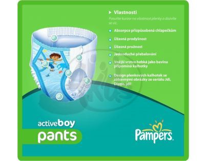 Pampers Active Pants Boy 4 Maxi 52ks