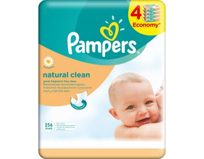 Pampers Ubrousky Natural Clean 4 x 64ks