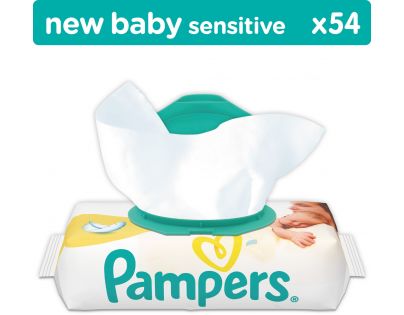 Pampers Ubrousky Sensitive New Baby 54ks