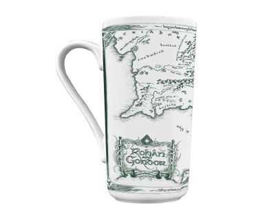 Pán prstenů keramický hrnek – bílá mapa