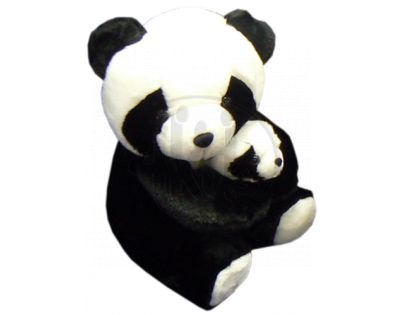 Panda s mládětem plyšová 33cm