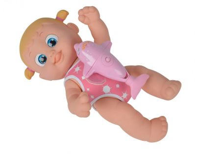 Panenka Bouncin Babies plave s delfínem - Baniel a Bounie Holčička růžová