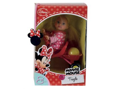 Panenka Evička Minnie Mouse na tříkolce Červené boty