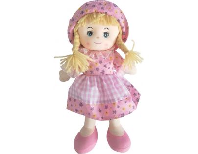 Panenka hadrová, 30 cm růžové šaty