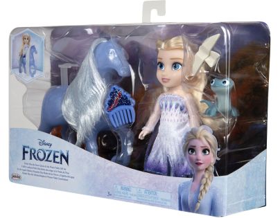 Panenka Ledové království Mini Elsa 15 cm a kouzelný kůň Nokk