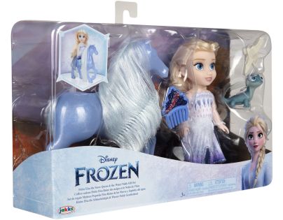Panenka Ledové království Mini Elsa 15 cm a kouzelný kůň Nokk