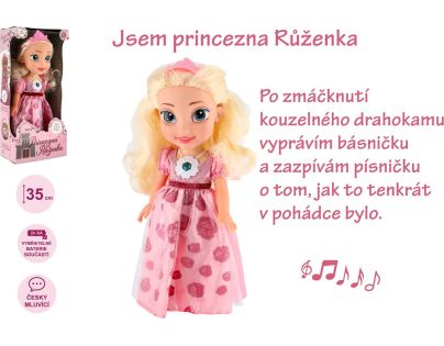 Panenka princezna Růženka plast 35 cm česky mluvící - Poškozený obal