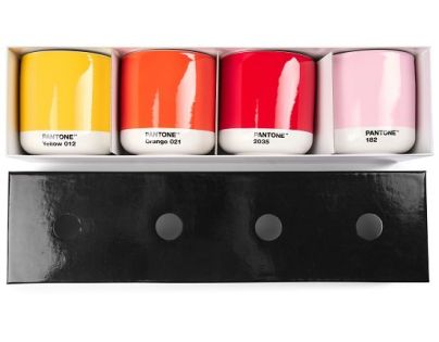 PANTONE Latte termo hrnek set 4ks - Yellow, Red, Orange, Light Pink