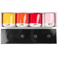 PANTONE Latte termo hrnek set 4ks - Yellow, Red, Orange, Light Pink 2