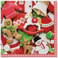 Papírové ubrousky vánoční, třívrstvé 33 x 33 cm, 20 ks