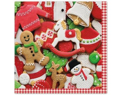 Papírové ubrousky vánoční, třívrstvé 33 x 33 cm, 20 ks