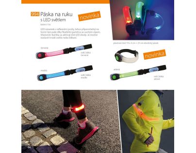 Páska na ruku s LED světlem zelený