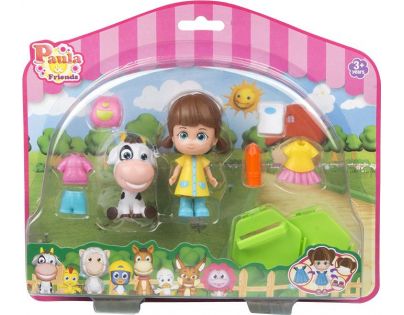 Paula & Friends panenka s doplňky a zvířátkem kravička