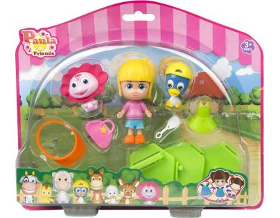 Paula & Friends panenka s doplňky a zvířátkem malý tučňák a růžová lvíček