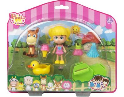 Paula & Friends panenka s doplňky a zvířátkem oslík