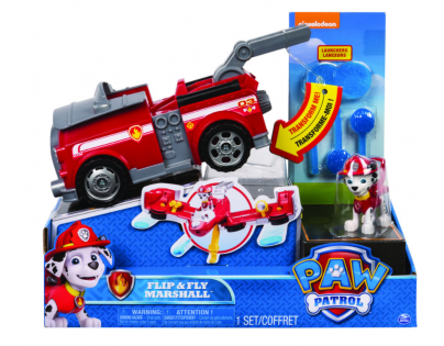 Paw Patrol rychle měnící se vozidla Marshall Flip a létající stroj