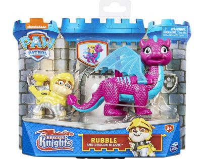 Paw Patrol Rytíři figurky s drakem Rubble